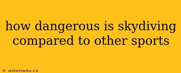 how dangerous is skydiving compared to other sports