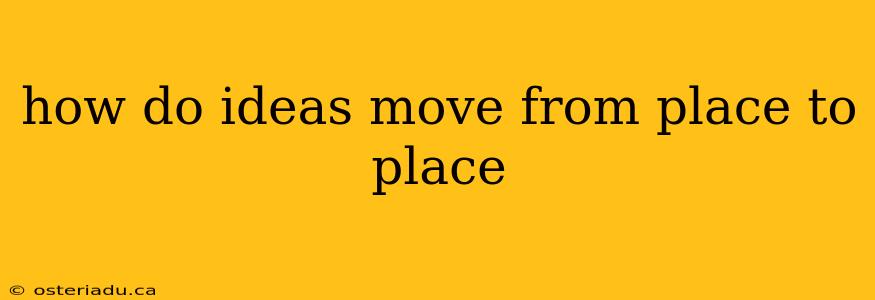 how do ideas move from place to place