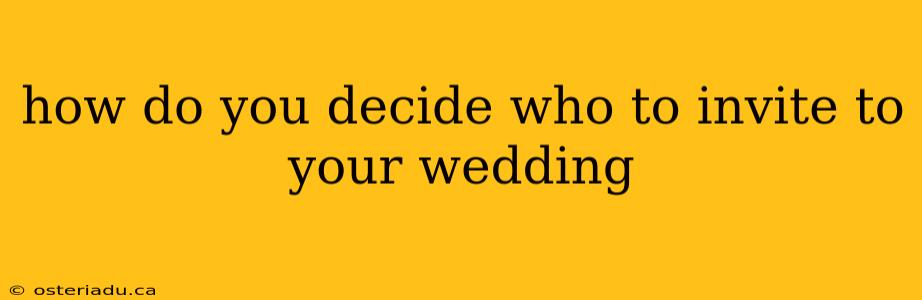 how do you decide who to invite to your wedding