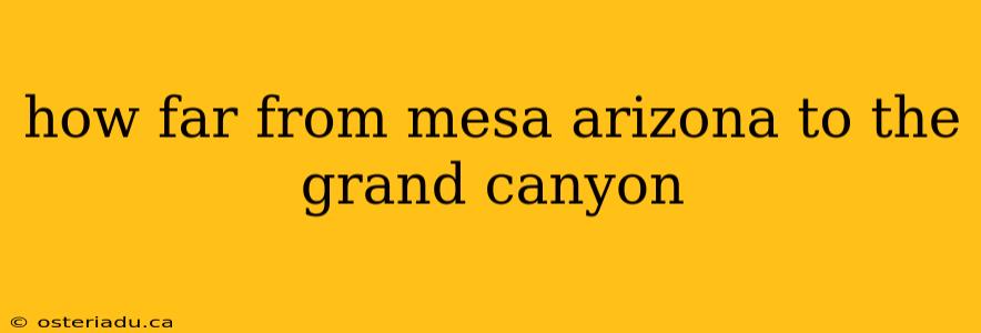 how far from mesa arizona to the grand canyon