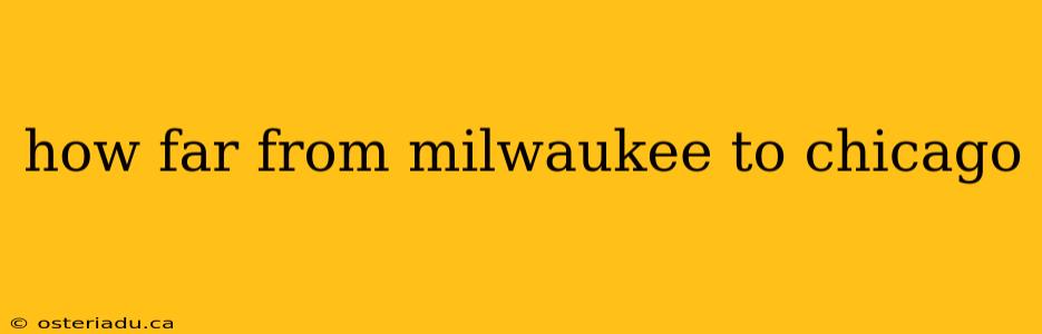 how far from milwaukee to chicago