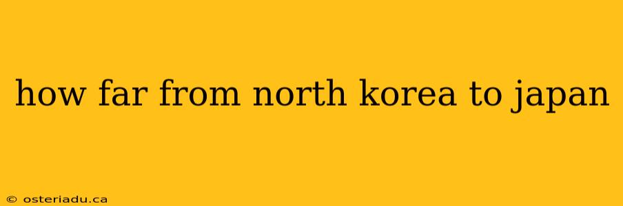 how far from north korea to japan