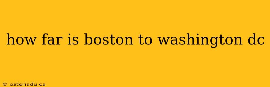 how far is boston to washington dc