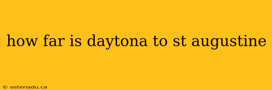 how far is daytona to st augustine