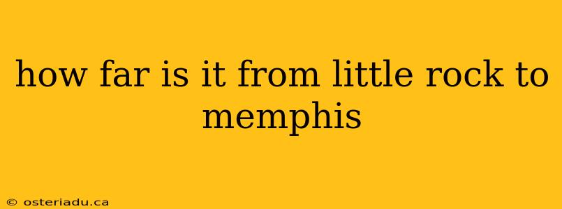 how far is it from little rock to memphis