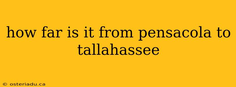 how far is it from pensacola to tallahassee