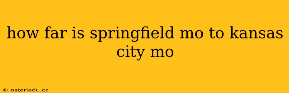 how far is springfield mo to kansas city mo