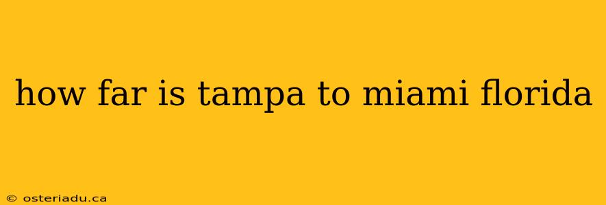 how far is tampa to miami florida