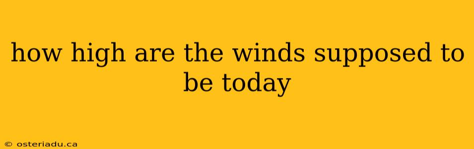 how high are the winds supposed to be today