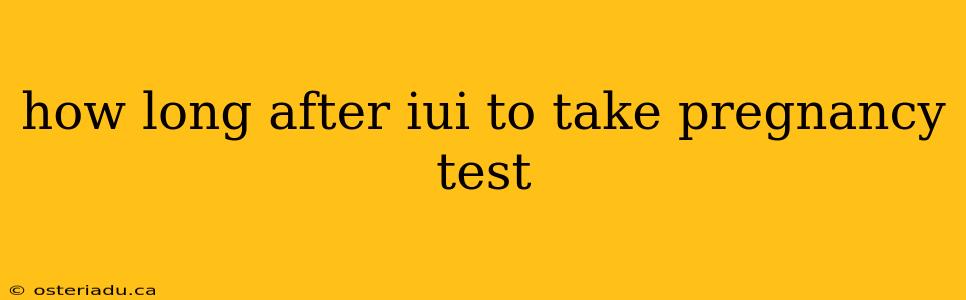 how long after iui to take pregnancy test