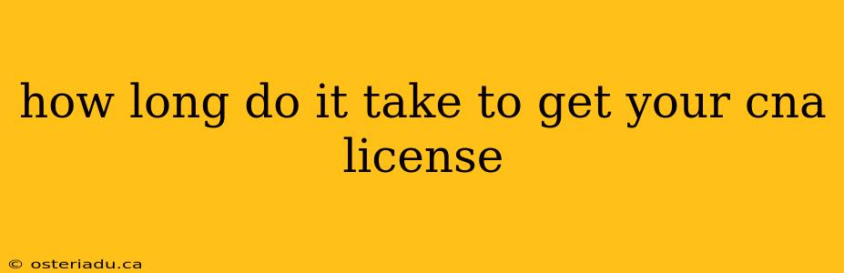 how long do it take to get your cna license