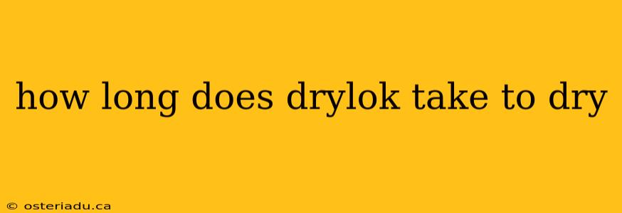 how long does drylok take to dry