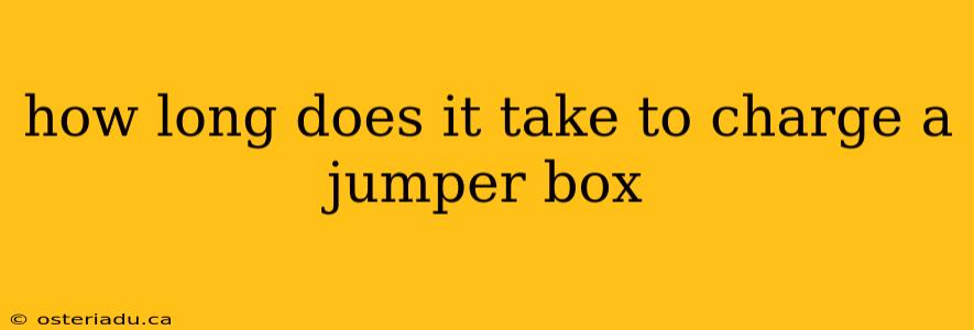 how long does it take to charge a jumper box