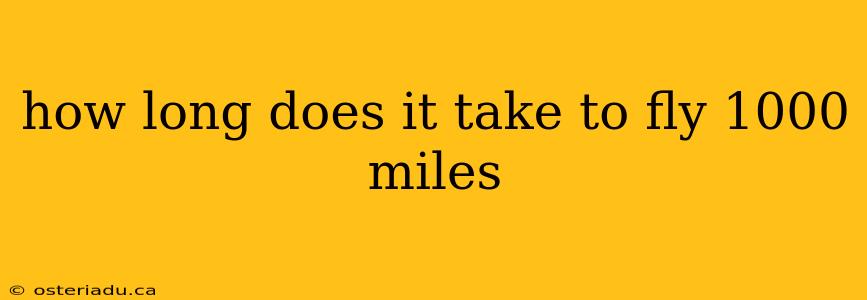 how long does it take to fly 1000 miles