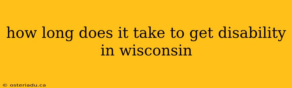 how long does it take to get disability in wisconsin