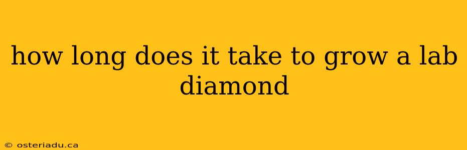 how long does it take to grow a lab diamond