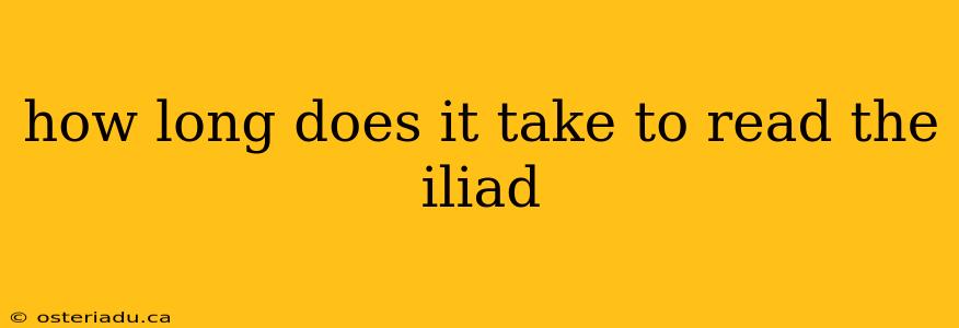 how long does it take to read the iliad