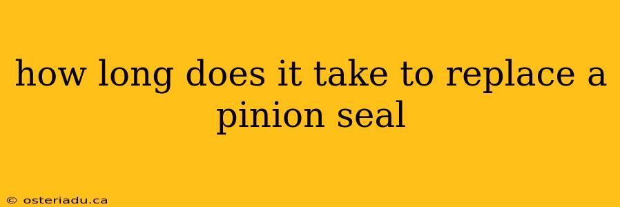 how long does it take to replace a pinion seal