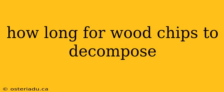 how long for wood chips to decompose