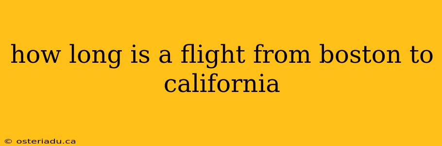 how long is a flight from boston to california