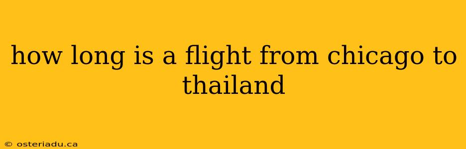 how long is a flight from chicago to thailand