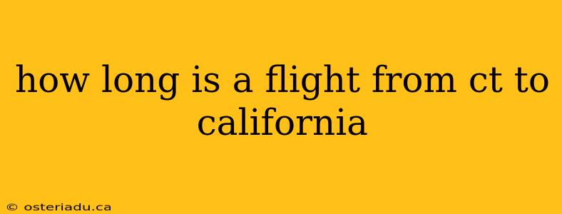 how long is a flight from ct to california