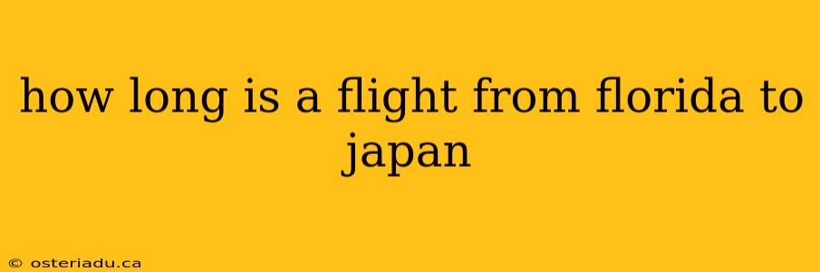 how long is a flight from florida to japan