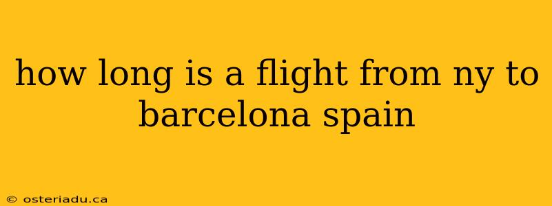 how long is a flight from ny to barcelona spain