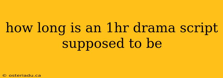 how long is an 1hr drama script supposed to be