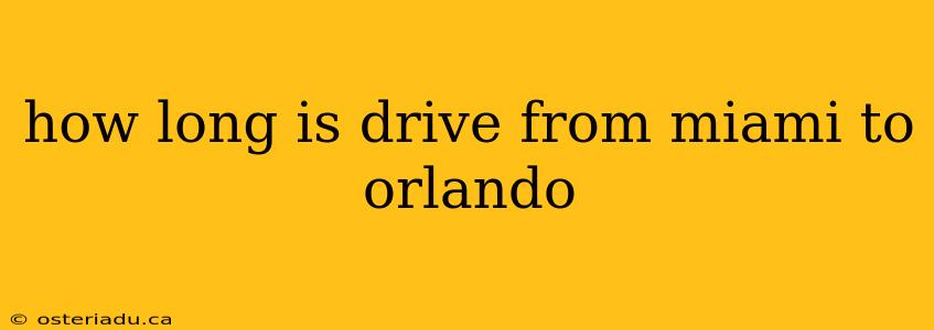 how long is drive from miami to orlando