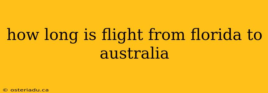 how long is flight from florida to australia