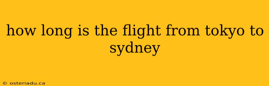 how long is the flight from tokyo to sydney