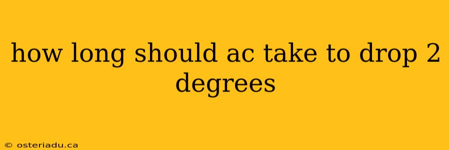 how long should ac take to drop 2 degrees