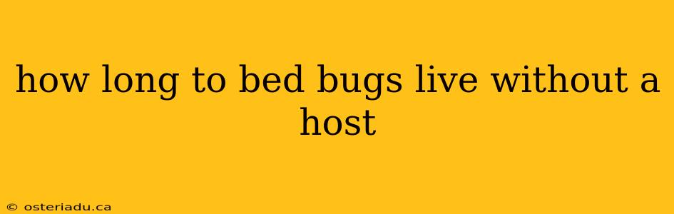 how long to bed bugs live without a host