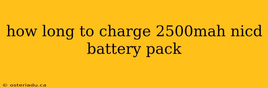 how long to charge 2500mah nicd battery pack