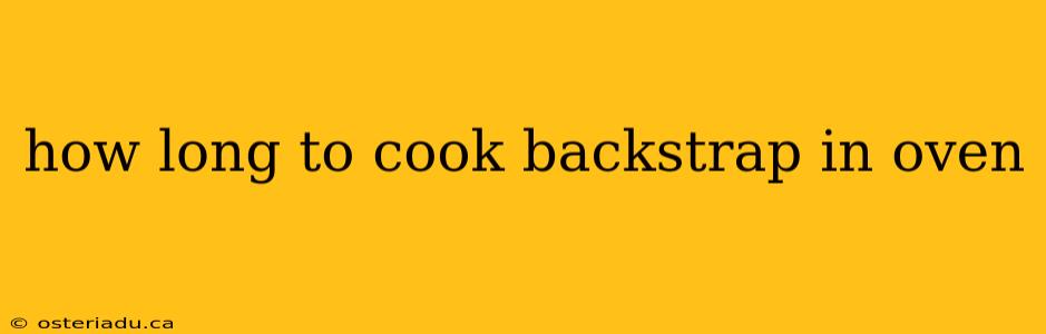 how long to cook backstrap in oven