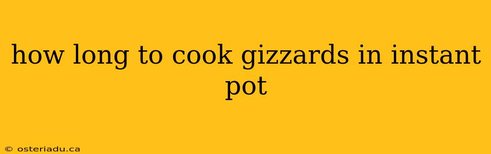 how long to cook gizzards in instant pot