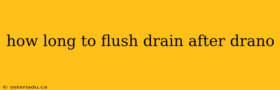 how long to flush drain after drano