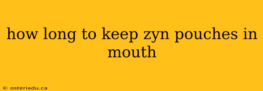 how long to keep zyn pouches in mouth