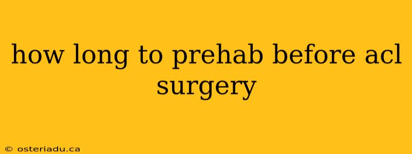 how long to prehab before acl surgery