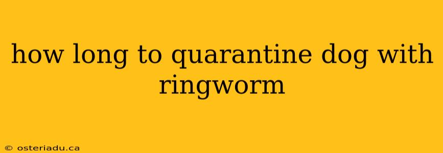 how long to quarantine dog with ringworm