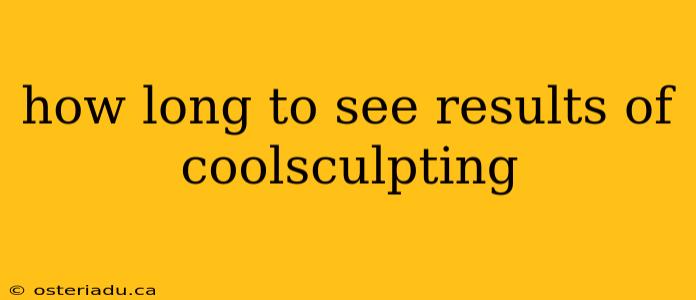 how long to see results of coolsculpting