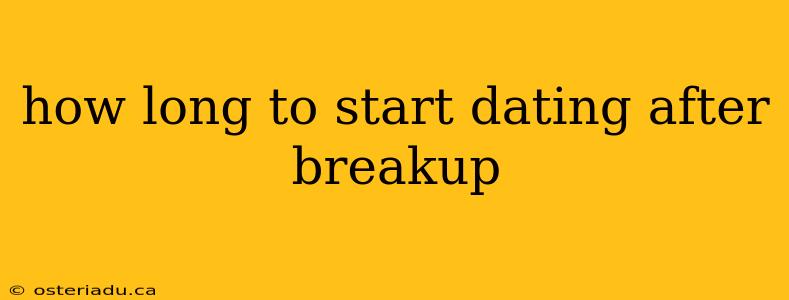 how long to start dating after breakup