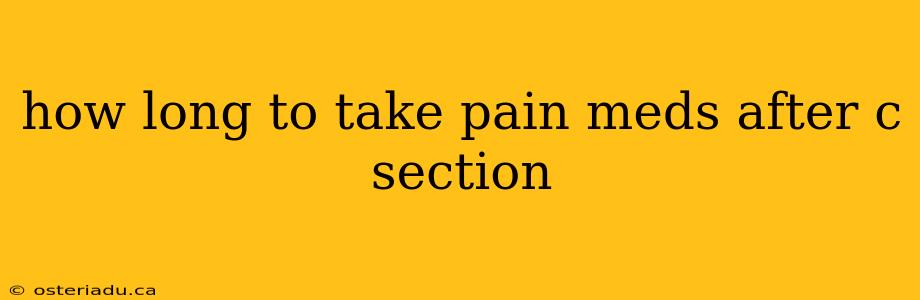 how long to take pain meds after c section