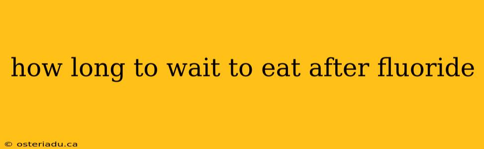 how long to wait to eat after fluoride