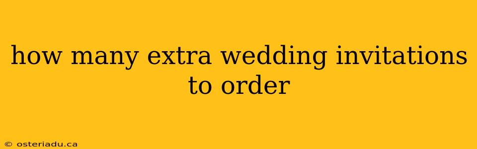 how many extra wedding invitations to order