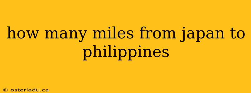 how many miles from japan to philippines