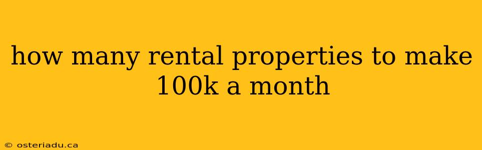 how many rental properties to make 100k a month