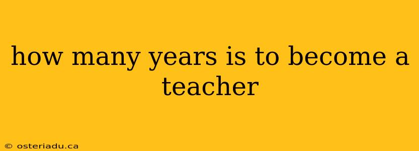 how many years is to become a teacher