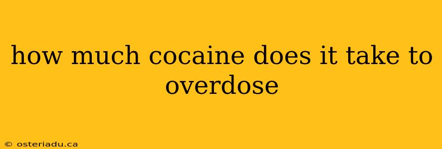 how much cocaine does it take to overdose